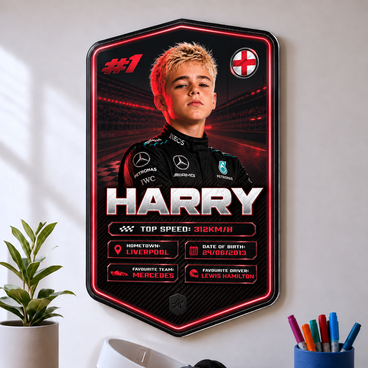 Personalised Racing Plaque