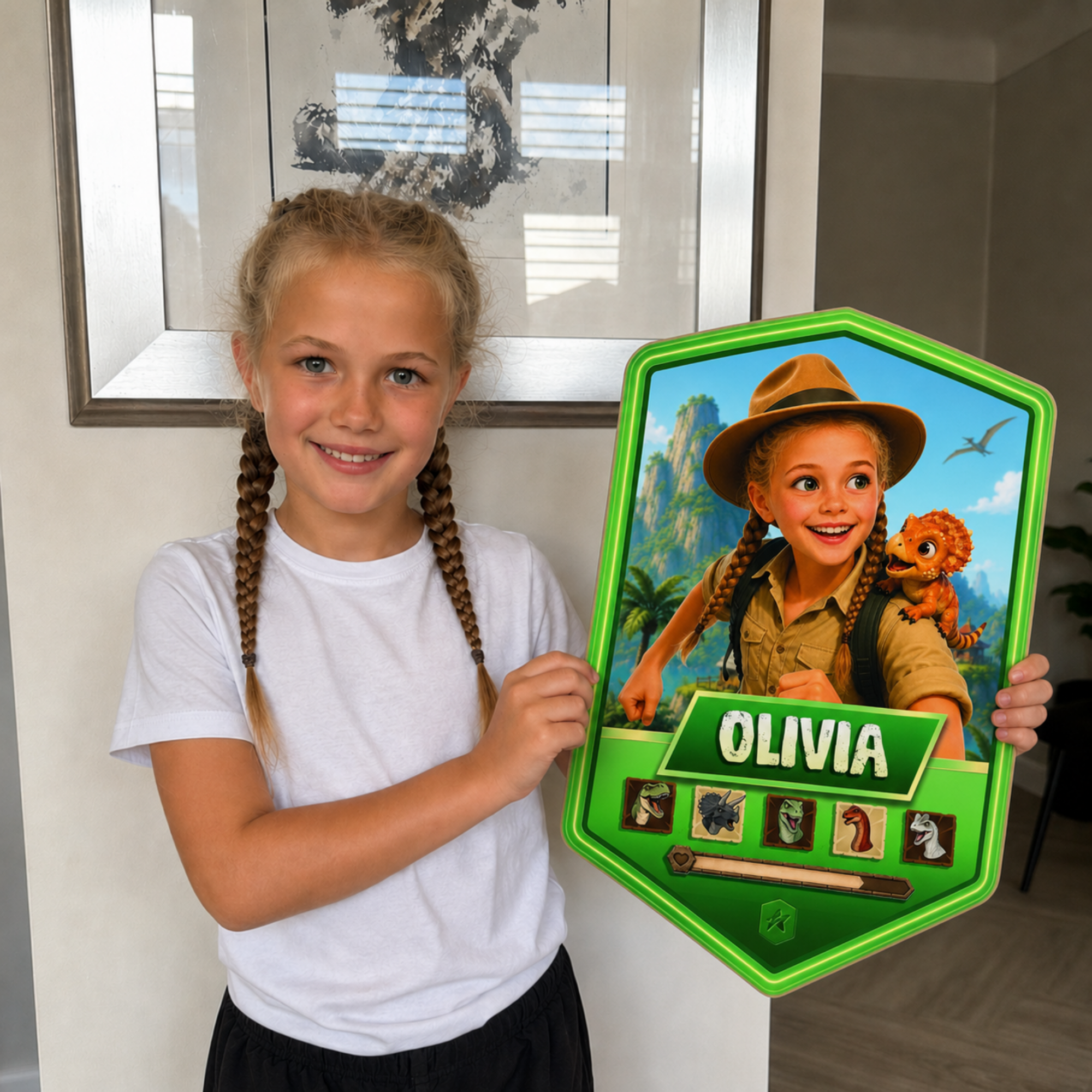 Personalised Dino Explorer Plaque
