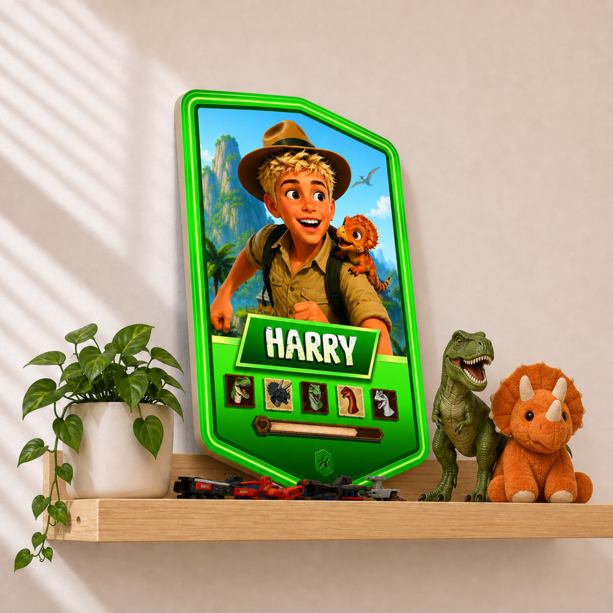 Personalised Dino Explorer Plaque