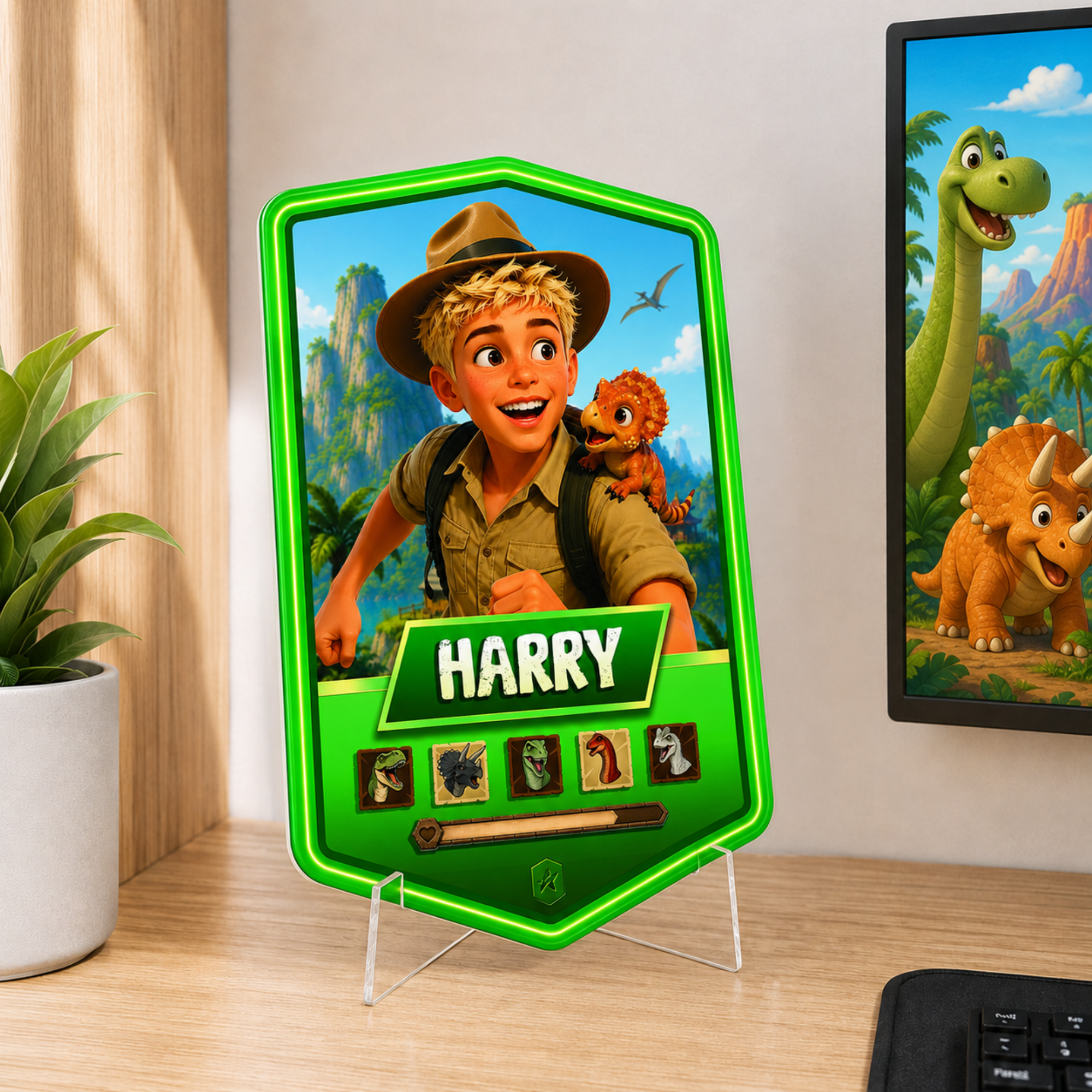 Personalised Dino Explorer Plaque