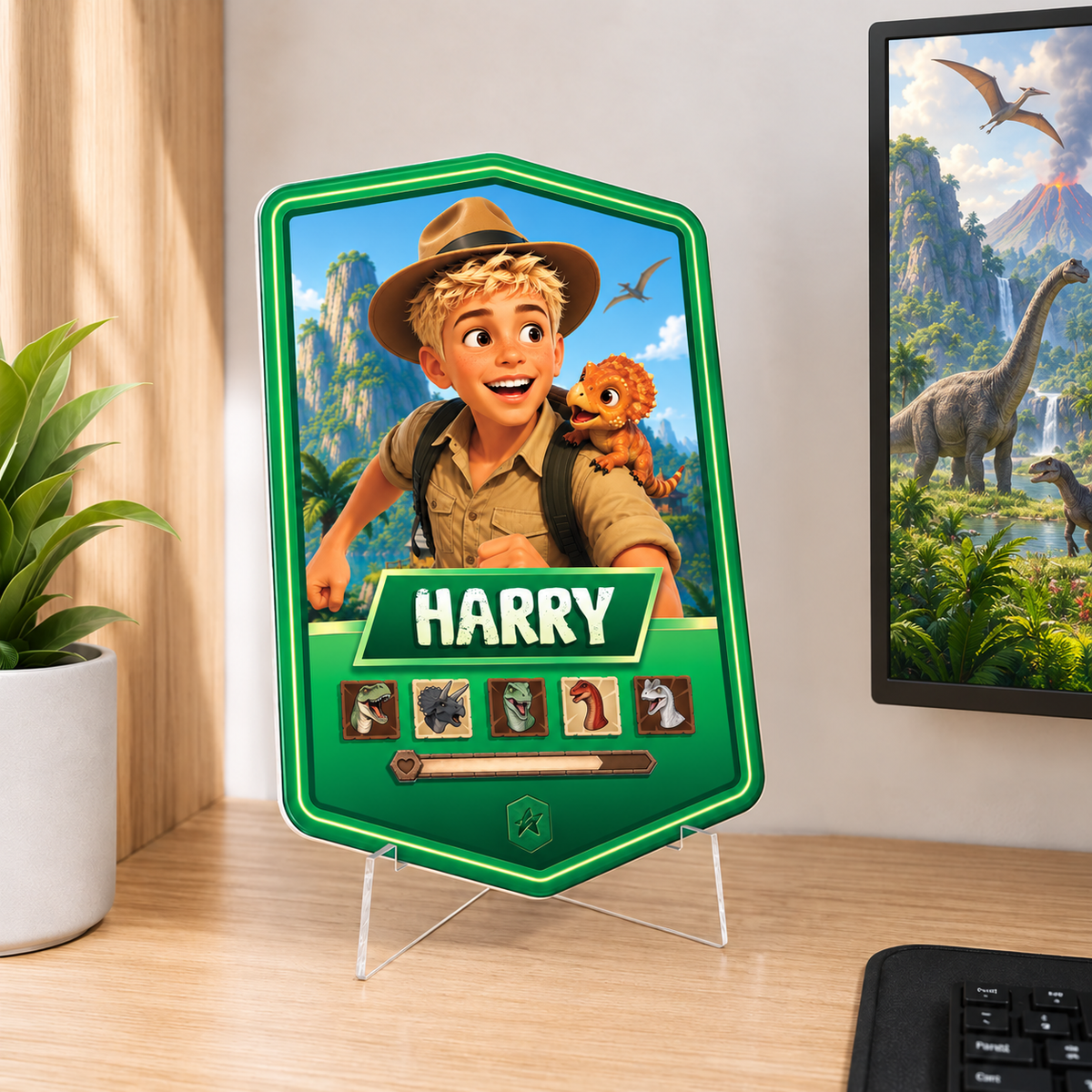 Personalised Dino Explorer Plaque