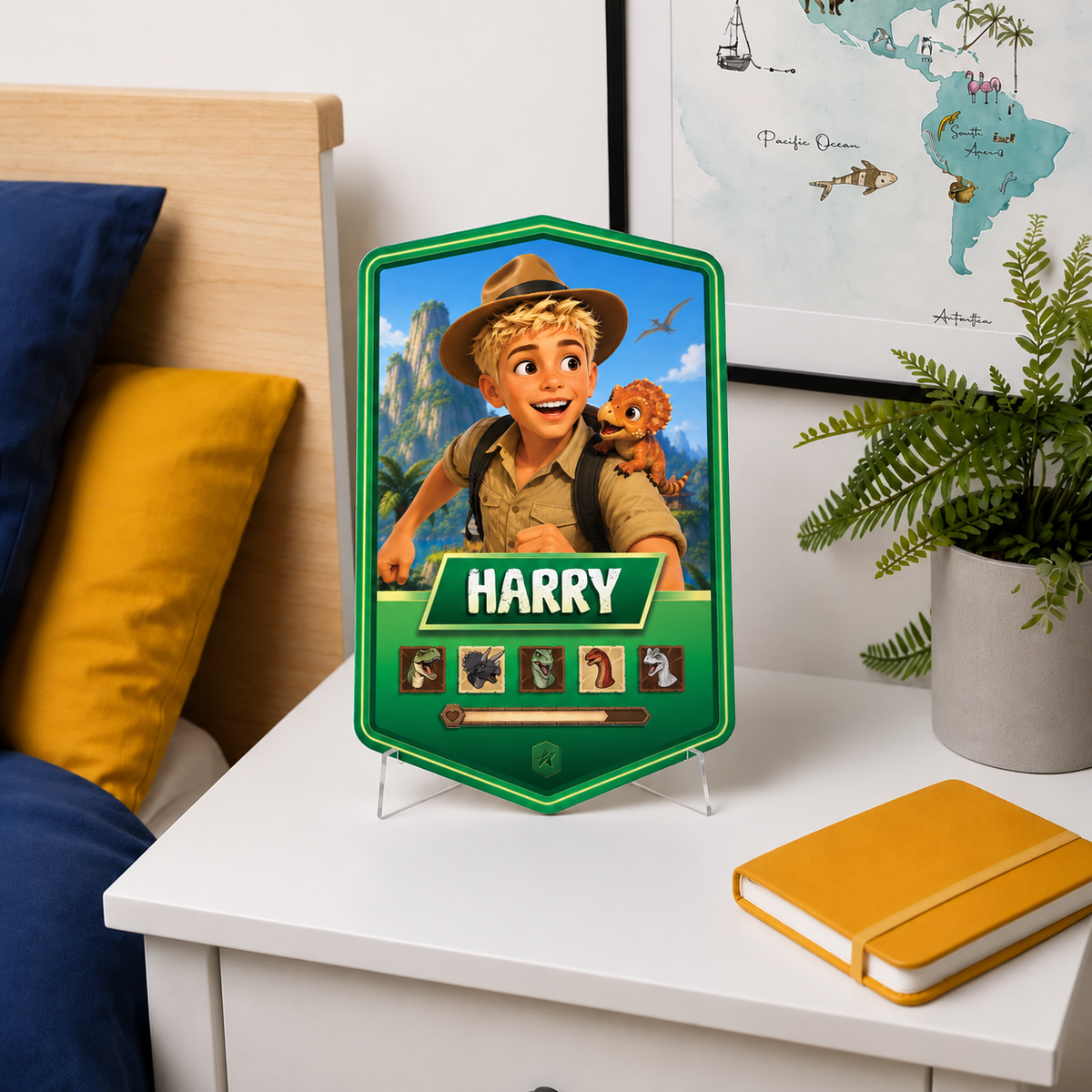 Personalised Dino Explorer Plaque