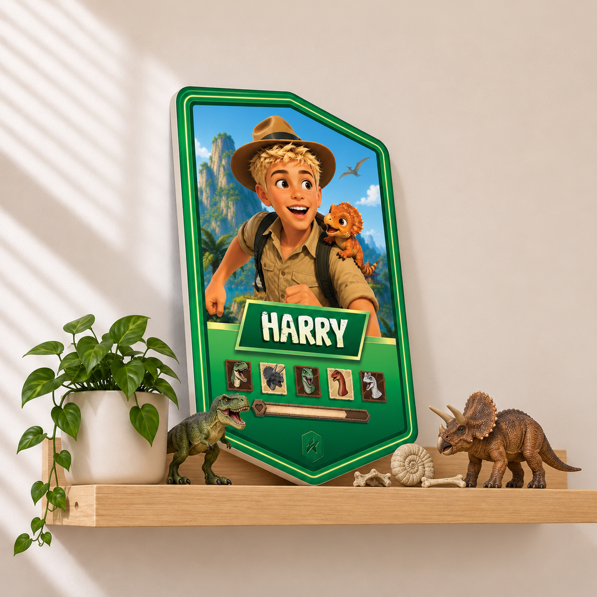 Personalised Dino Explorer Plaque