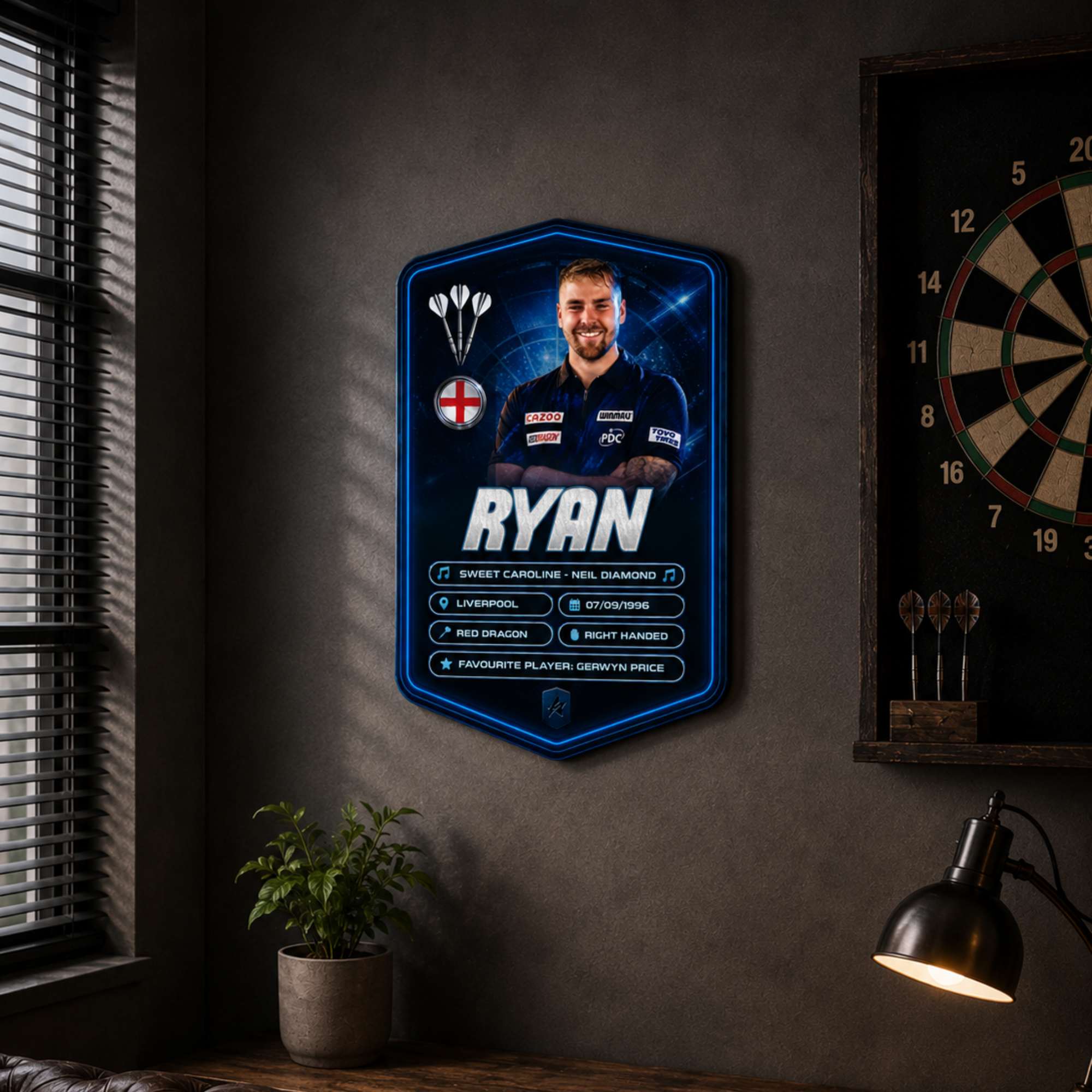 Personalised Darts Plaque