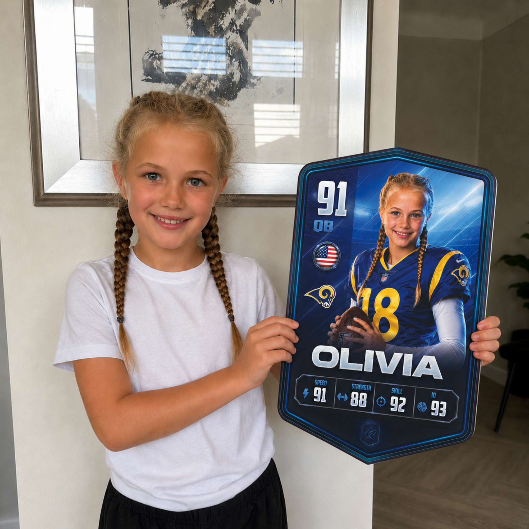 Personalised American Football Plaque