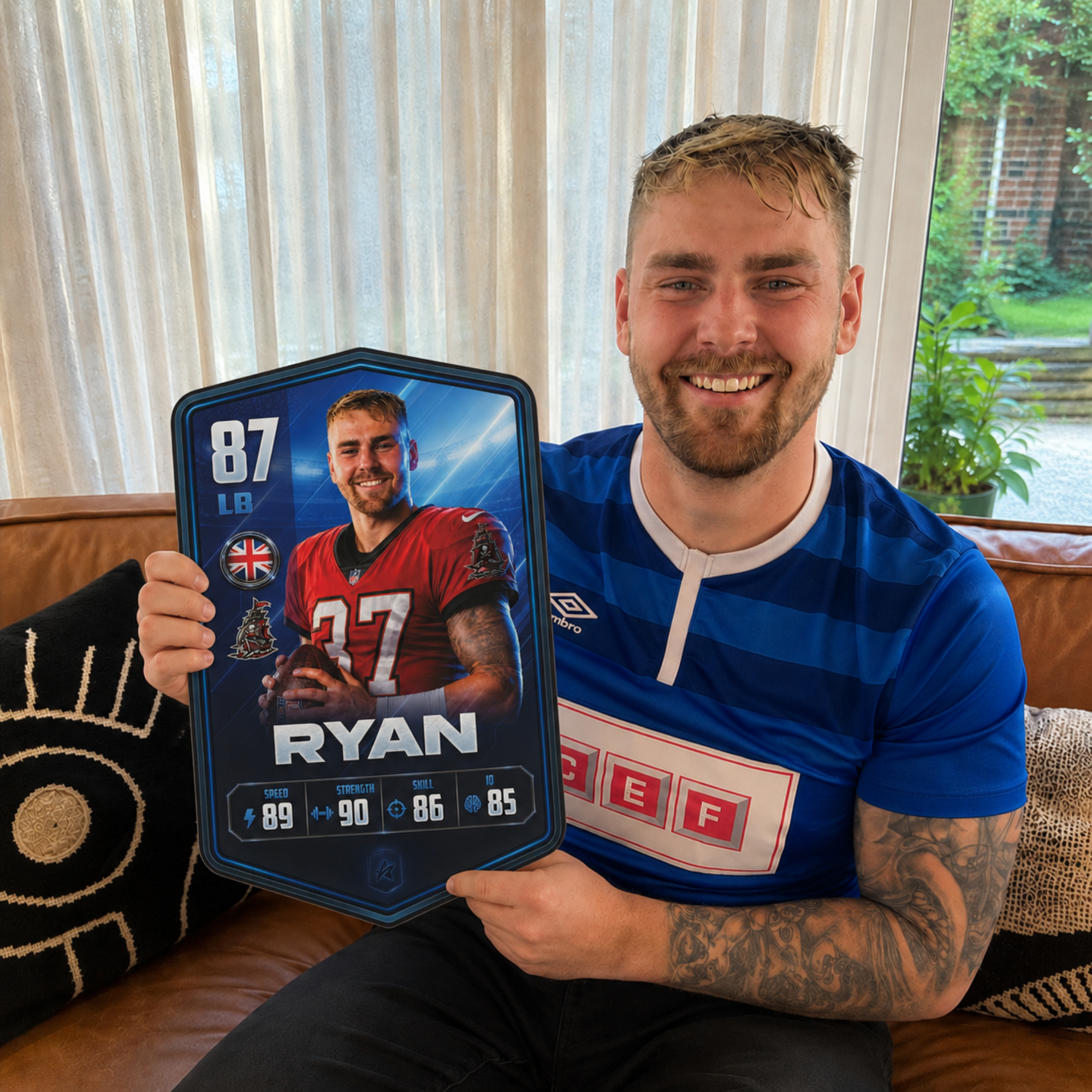 Personalised American Football Plaque