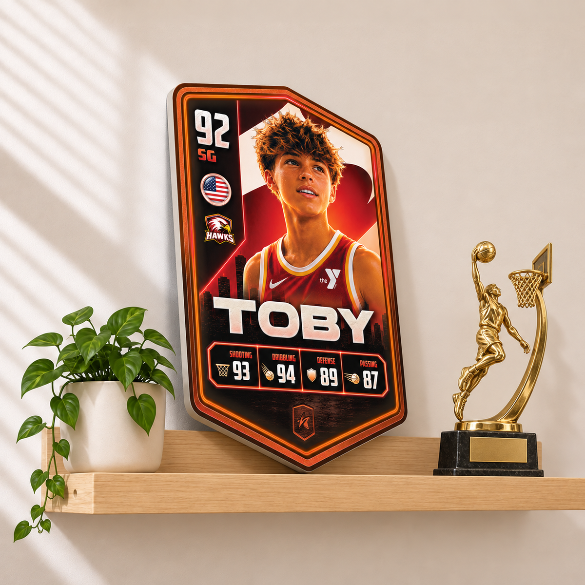 Personalised Basketball Plaque