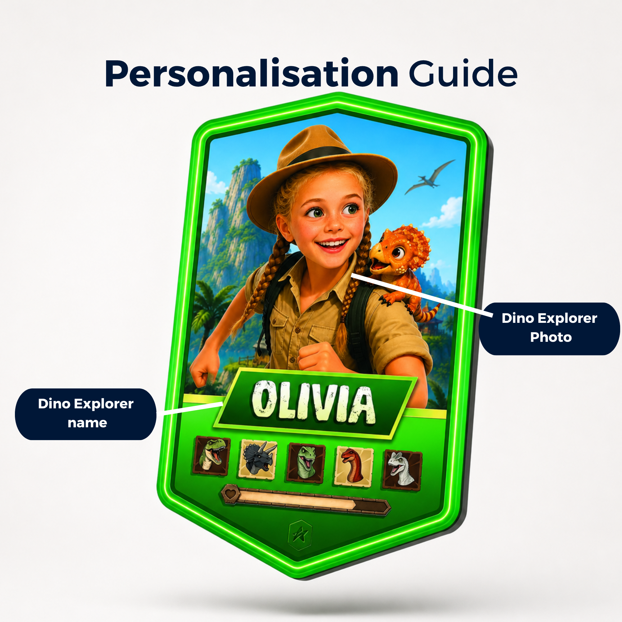 Personalised Dino Explorer Plaque