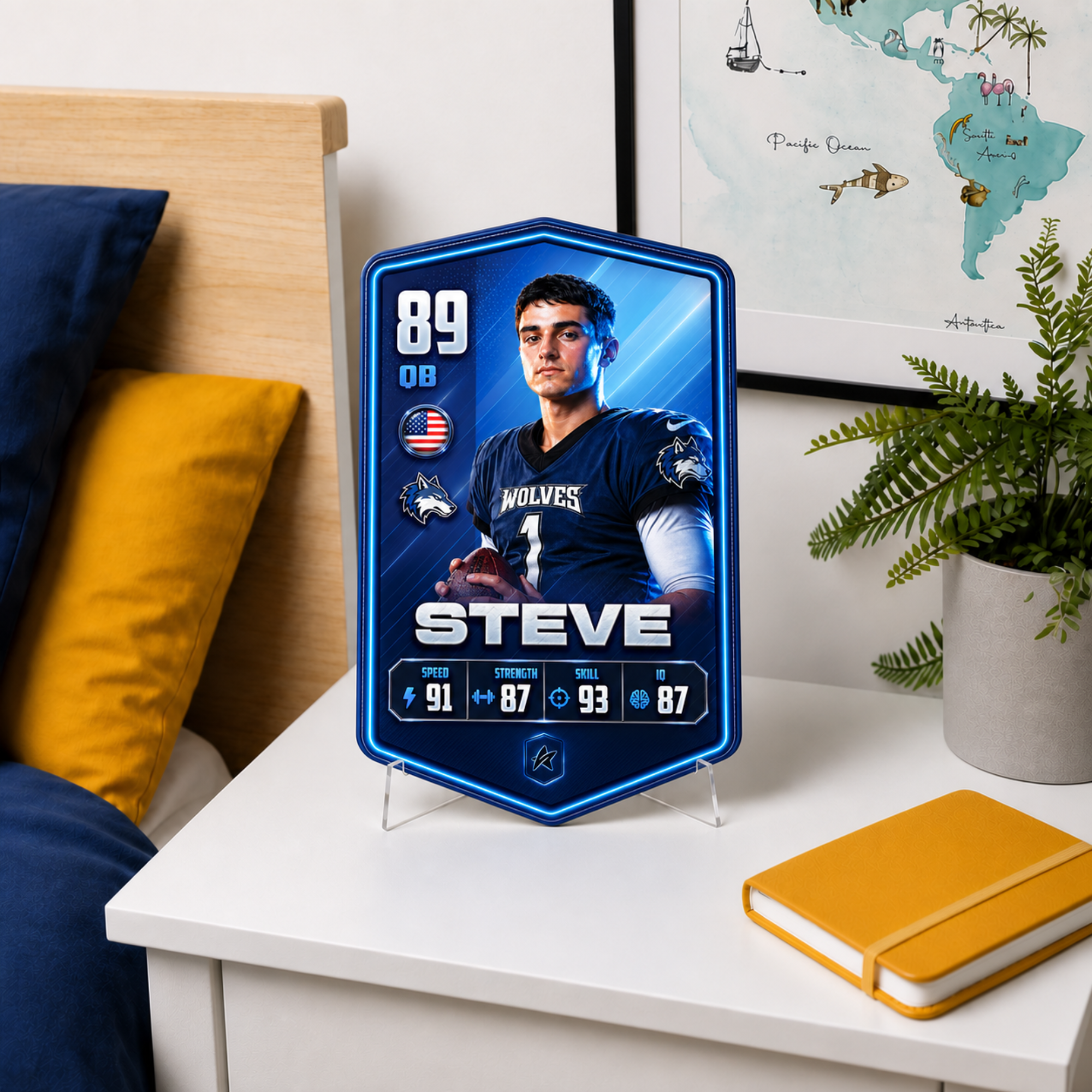 Personalised American Football Plaque