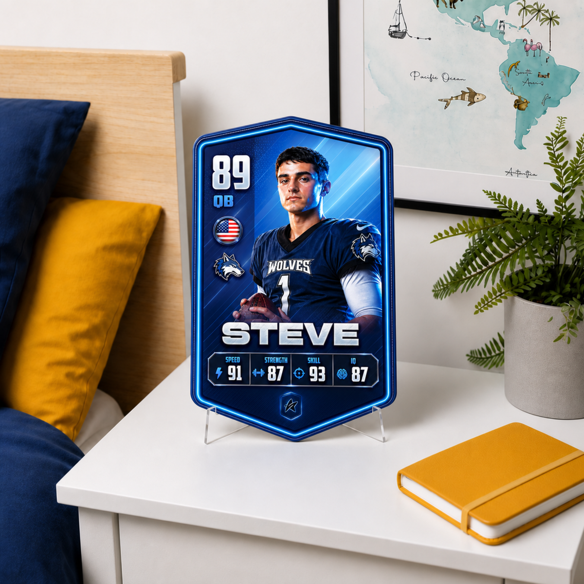 Personalised American Football Plaque