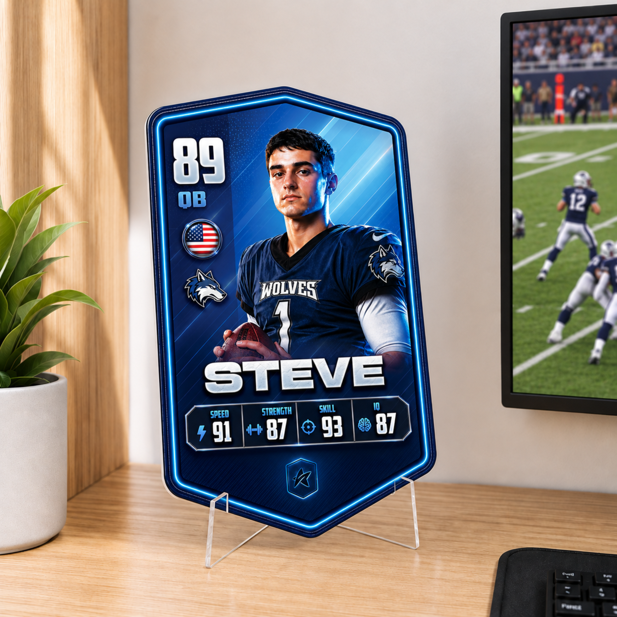 Personalised American Football Plaque