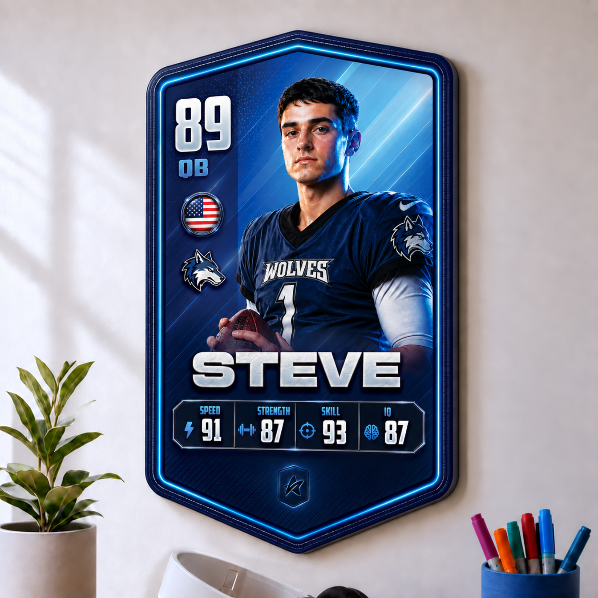 Personalised American Football Plaque
