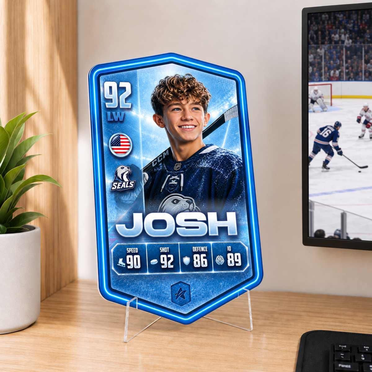 Personalised Ice Hockey Plaque