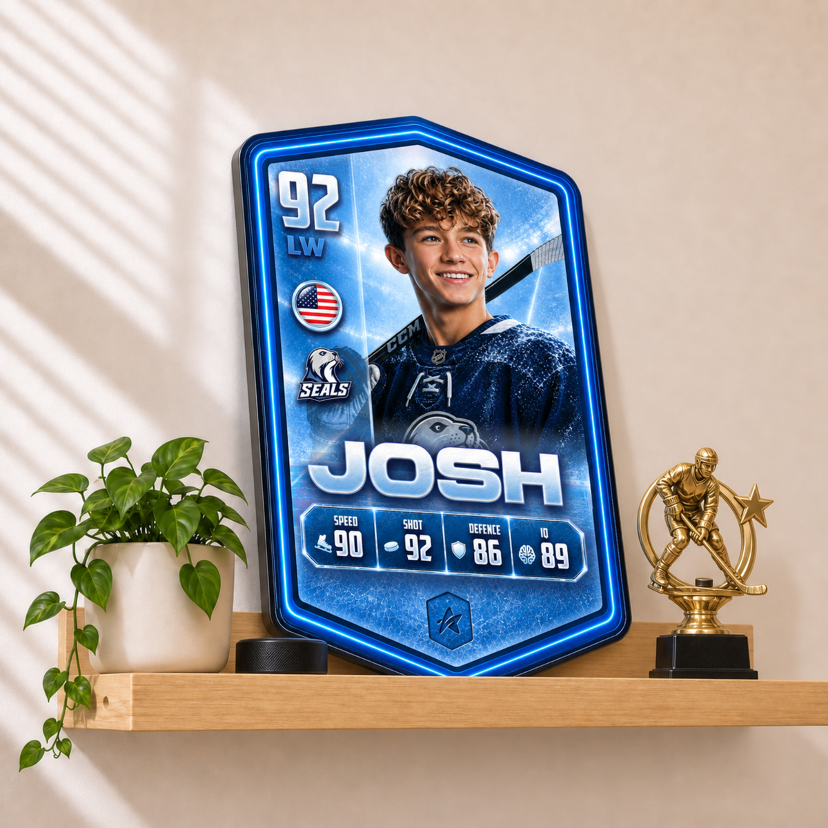 Personalised Ice Hockey Plaque